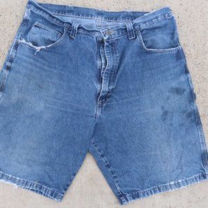 36" Authentic Issue Wrangler Carpenter Jeans Shorts Well Worn